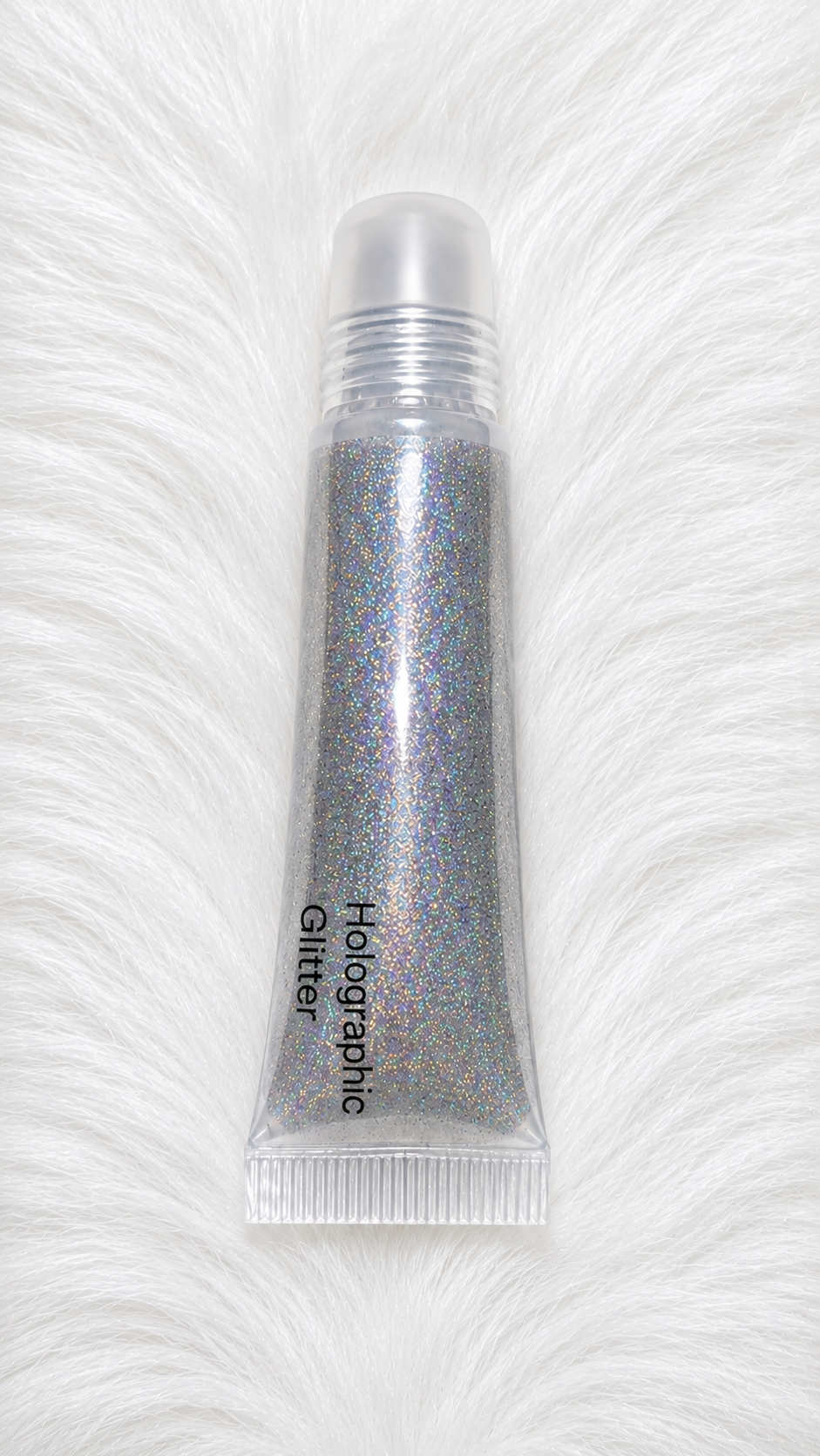 Holographic glitter lip gloss