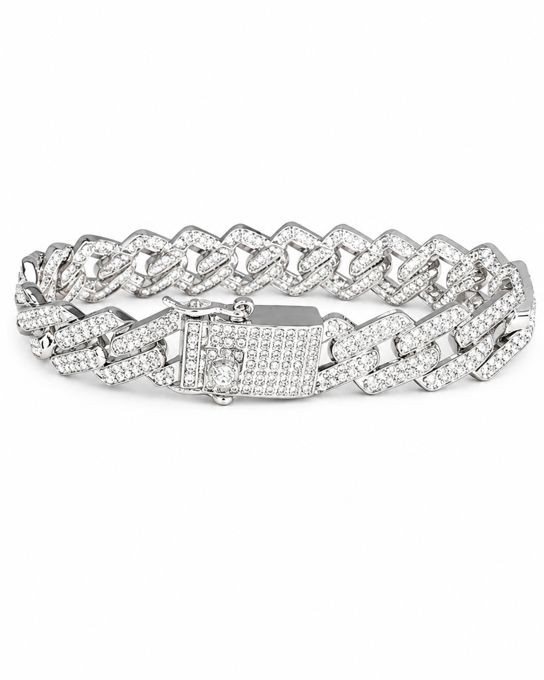 13mm Cuban link silver women’s bracelet