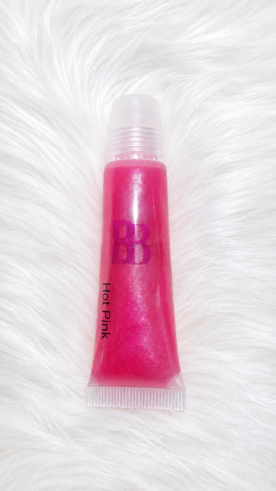 Hot pink lip gloss