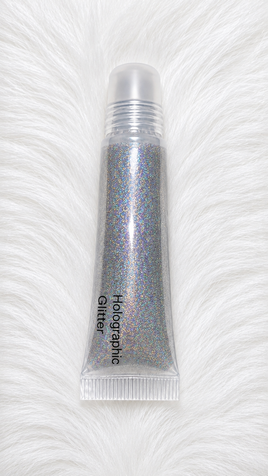 Holographic glitter lip gloss