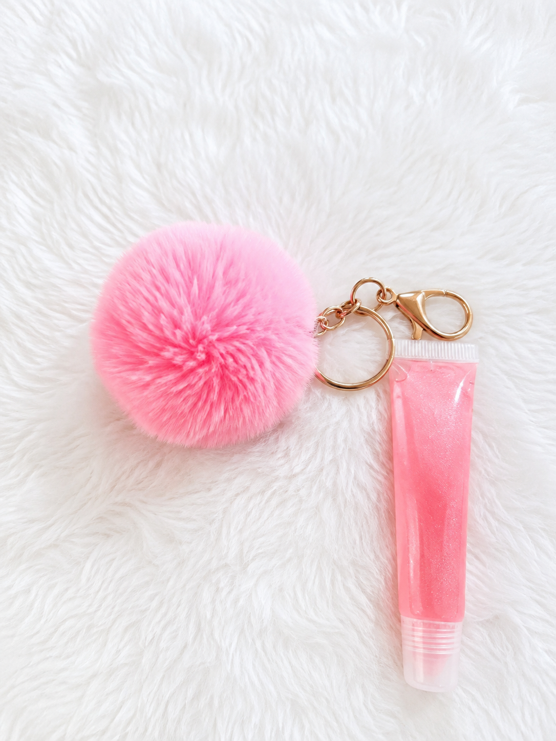 Pink Lipgloss keychain