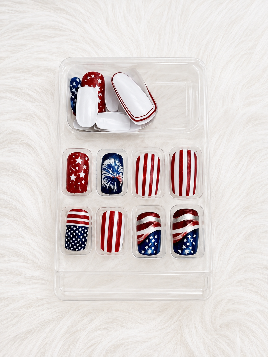 4th of July press  on nails