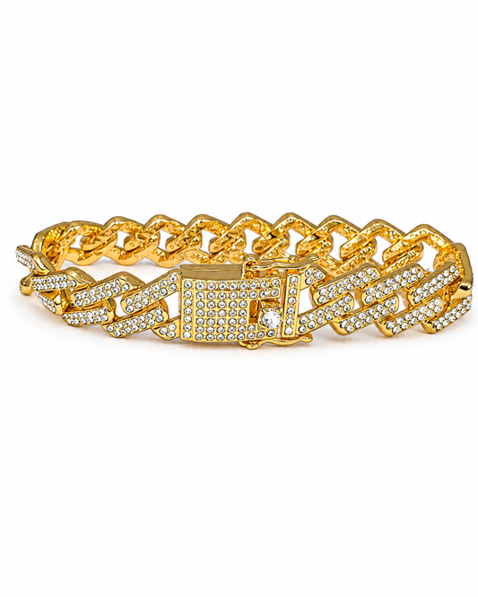 13mm Cuban link gold women’s bracelet