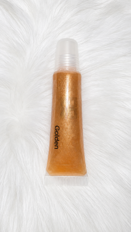 Golden lip gloss