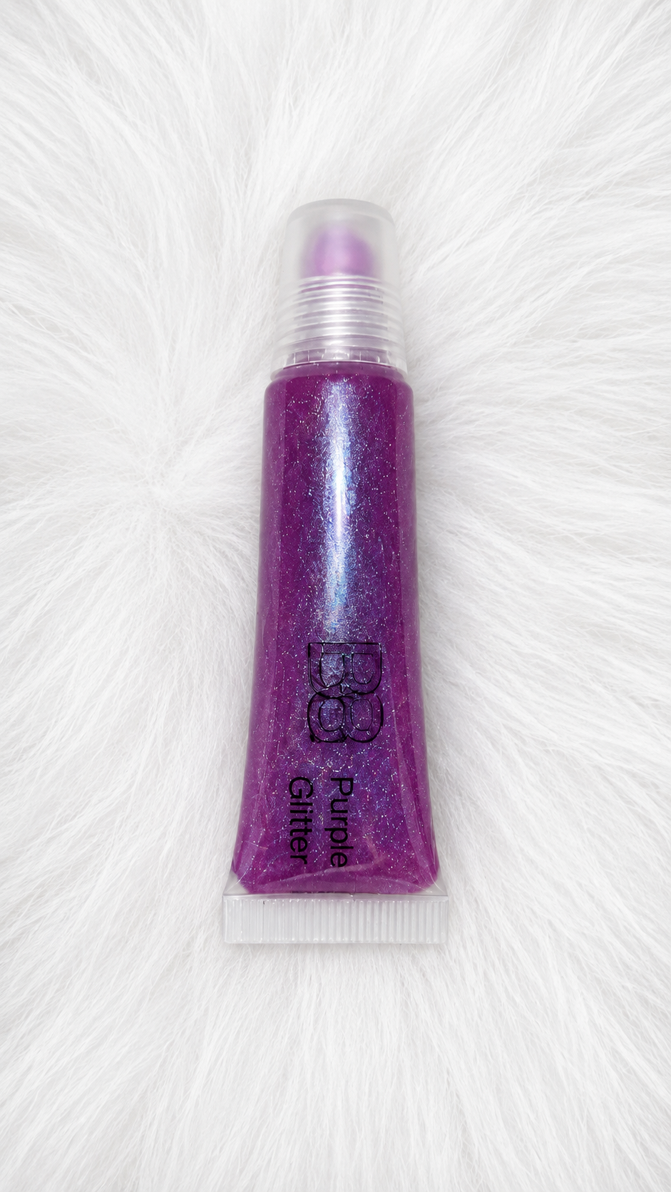 Purple glitter lip gloss